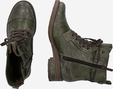 MUSTANG Lace-Up Ankle Boots in Green: side