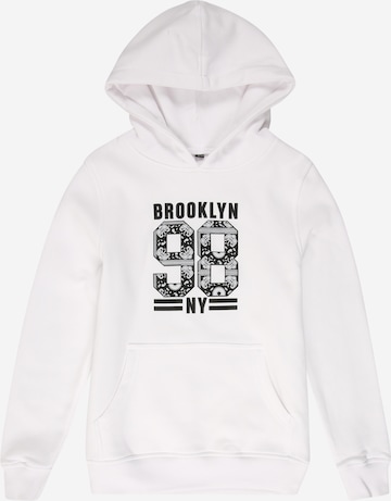 Mister Tee Regular fit Суичър 'Brooklyn 98' в бяло: отпред