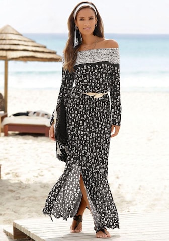 LASCANA - Vestido de playa en negro: frente
