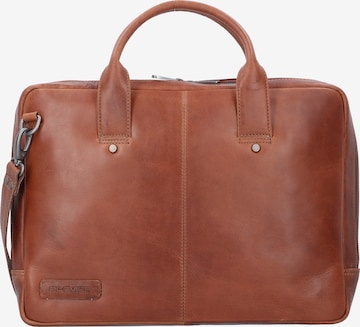 Plevier Document Bag in Brown: front