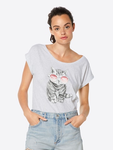 Tricou 'Iriecat' de la Iriedaily pe gri: față