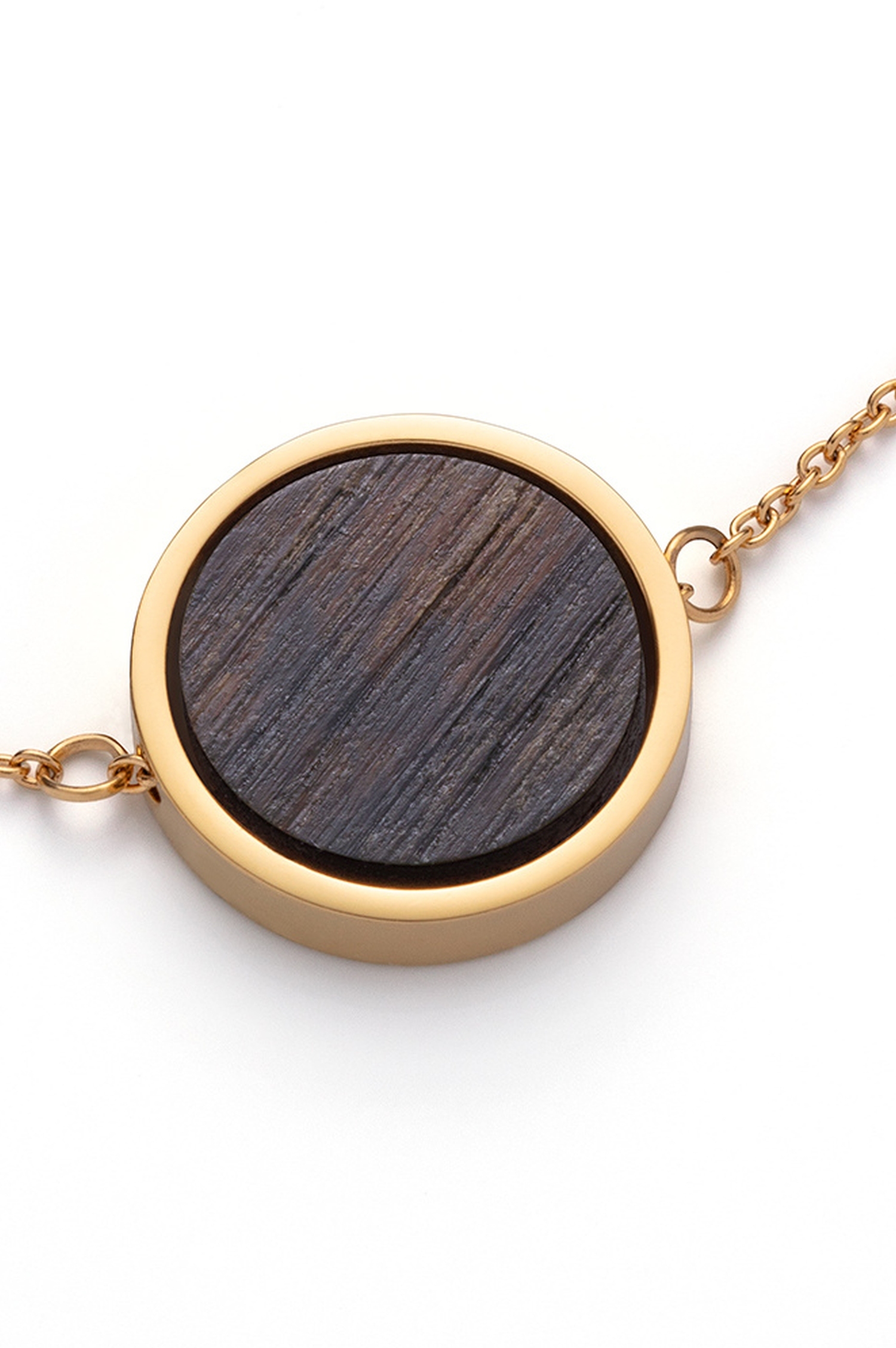 Kerbholz Kette Circle in Gold 