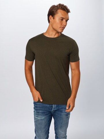 !Solid Regular Fit Shirt 'Rock SS Organic' in Grün