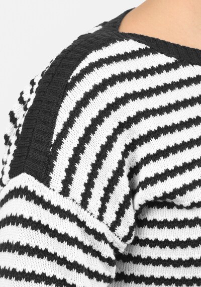 DESIRES Strickpullover 'Hilde' in schwarz / weiß, Produktansicht