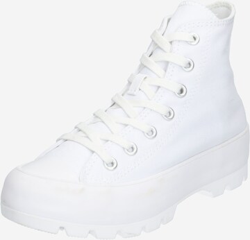 Baskets hautes 'Chuck Taylor All Star Lugged' CONVERSE en blanc : devant