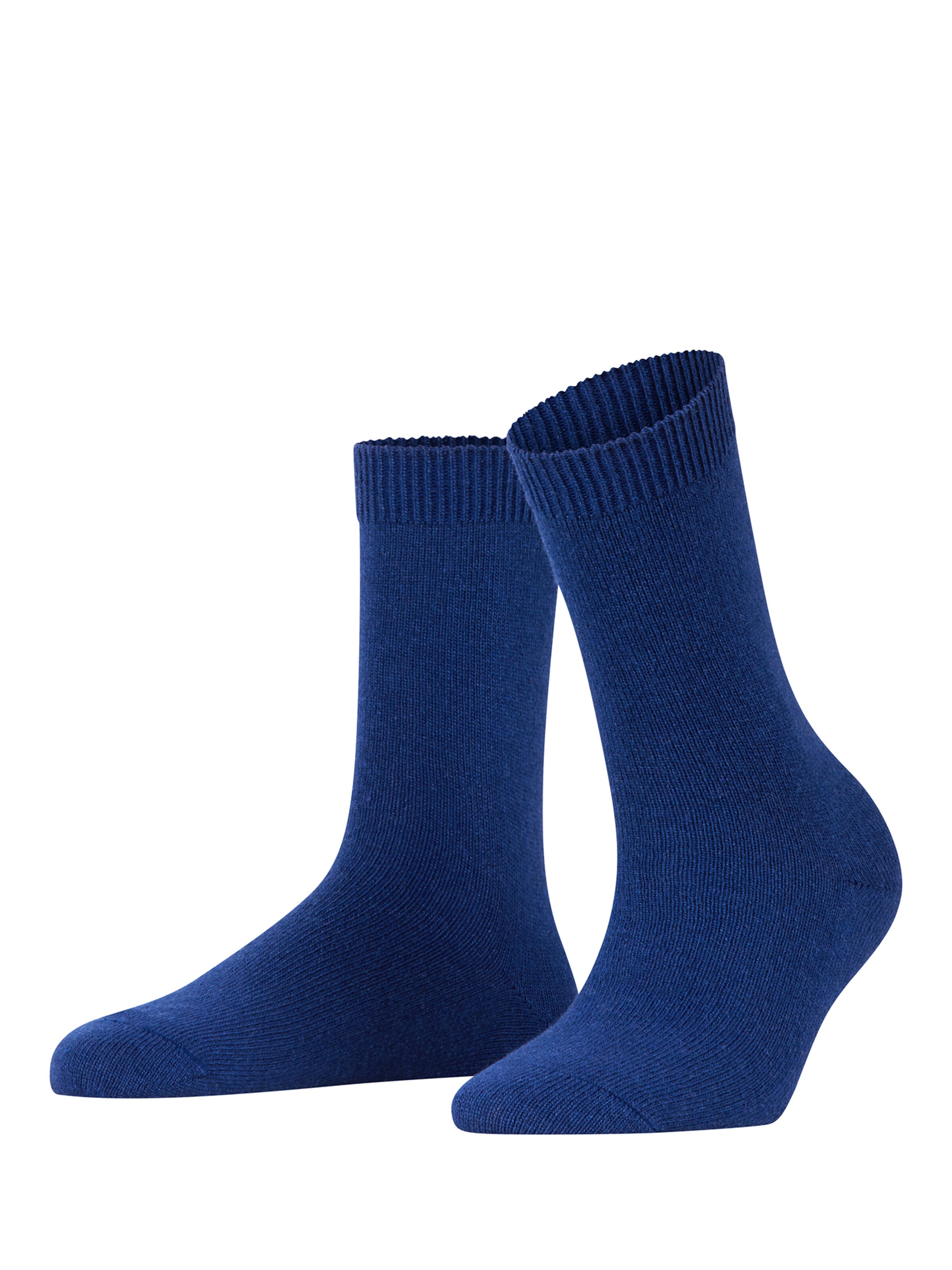 FALKE - Sokken 'Cosy Wool' in de kleur Royal blue/koningsblauw