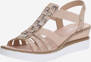 Rieker Sandalen met riem in Roze: voorkant