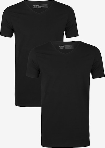 Coupe regular T-Shirt Petrol Industries en noir : devant