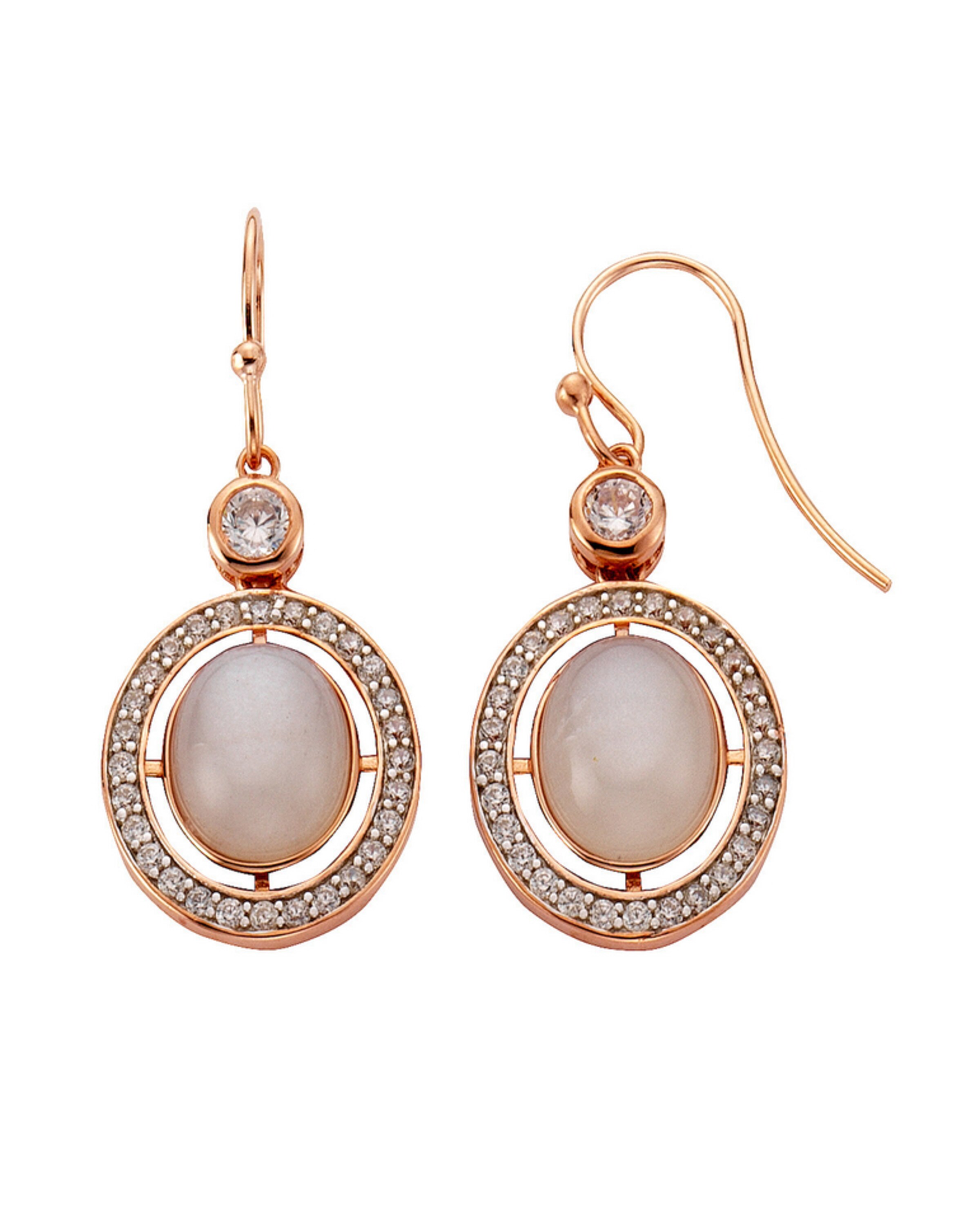 FIRETTI Ohrhaken mit Mondstein in Silber: Vorderseite