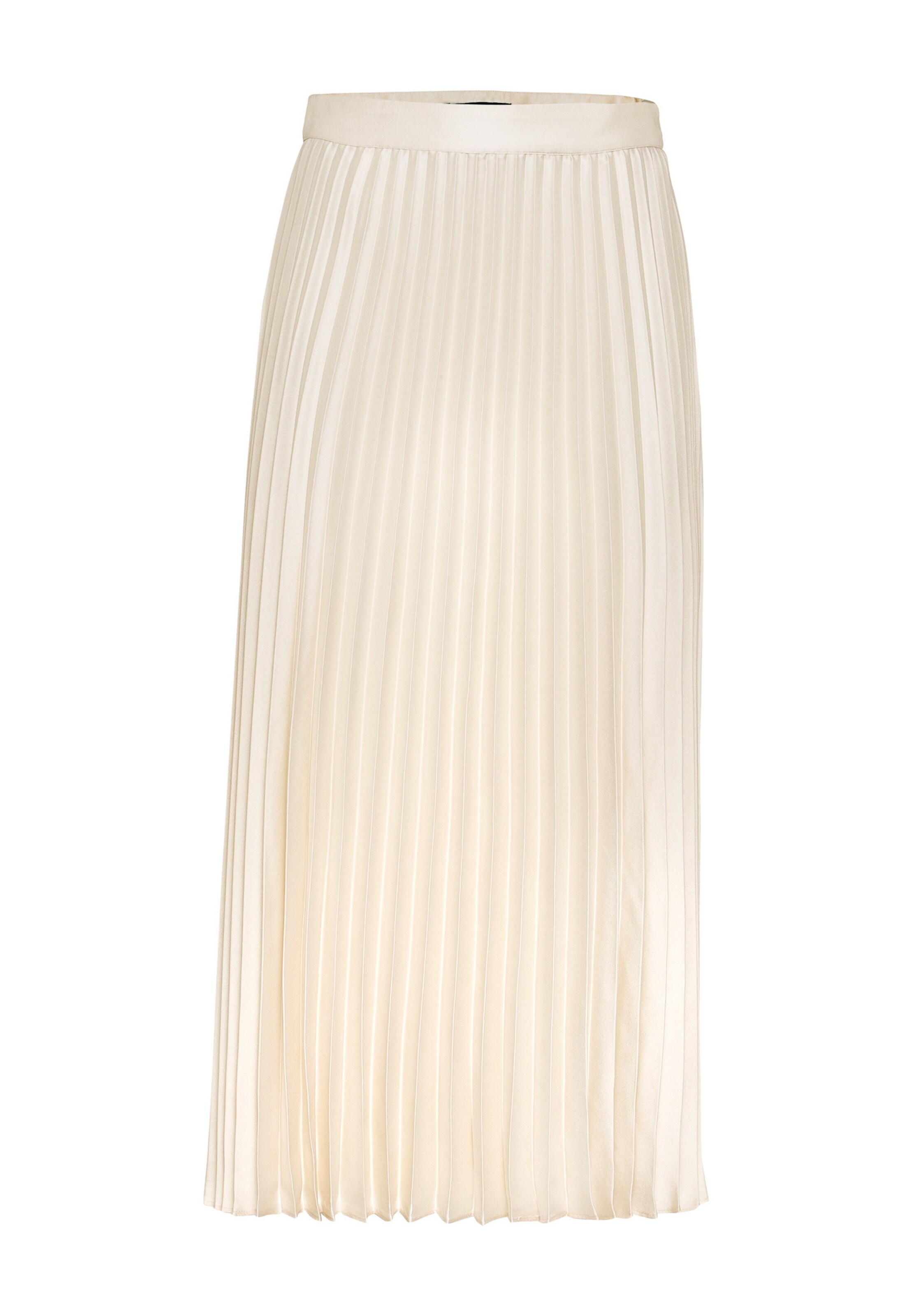 Hallhuber Plisseerock In Midilange In Beige Creme About You