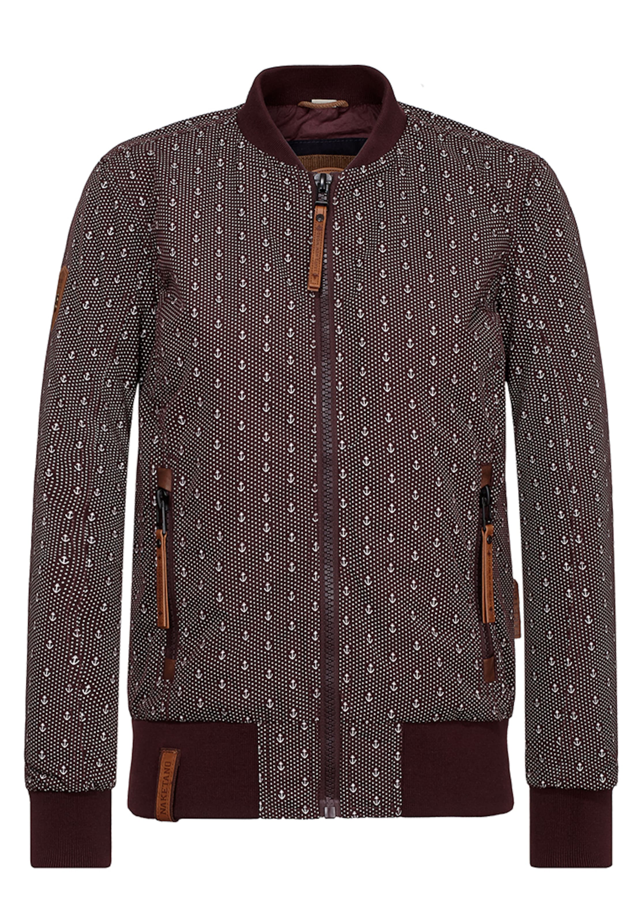 naketano - Tussenjas 'Aus meine Dorf' in de kleur Bordeaux