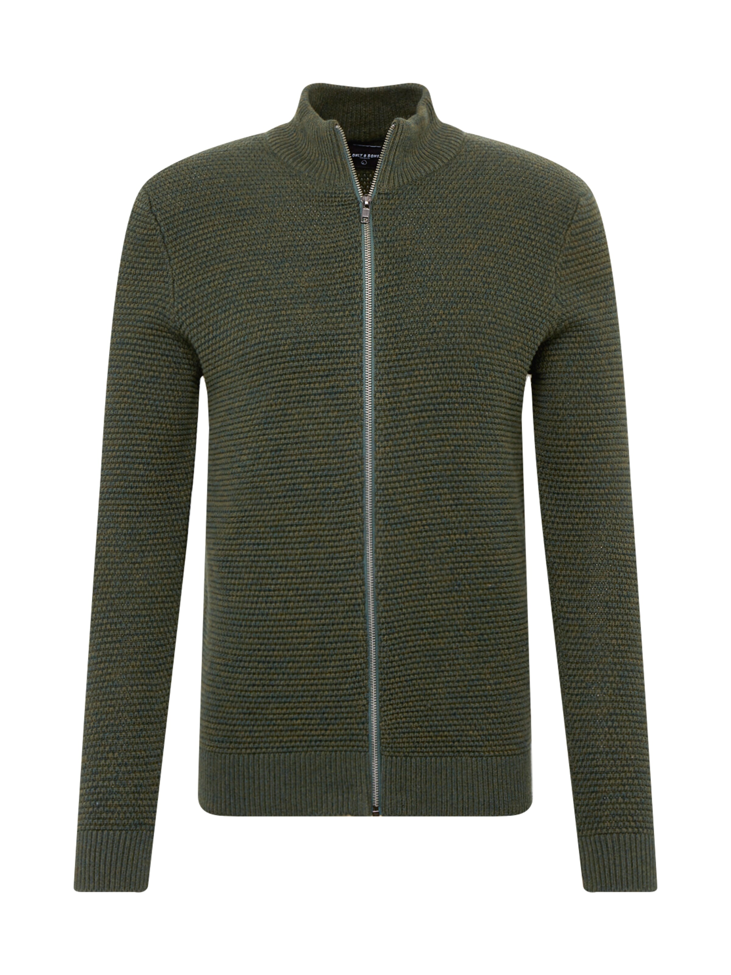 Only & Sons - Gebreid vest in de kleur Donkergroen