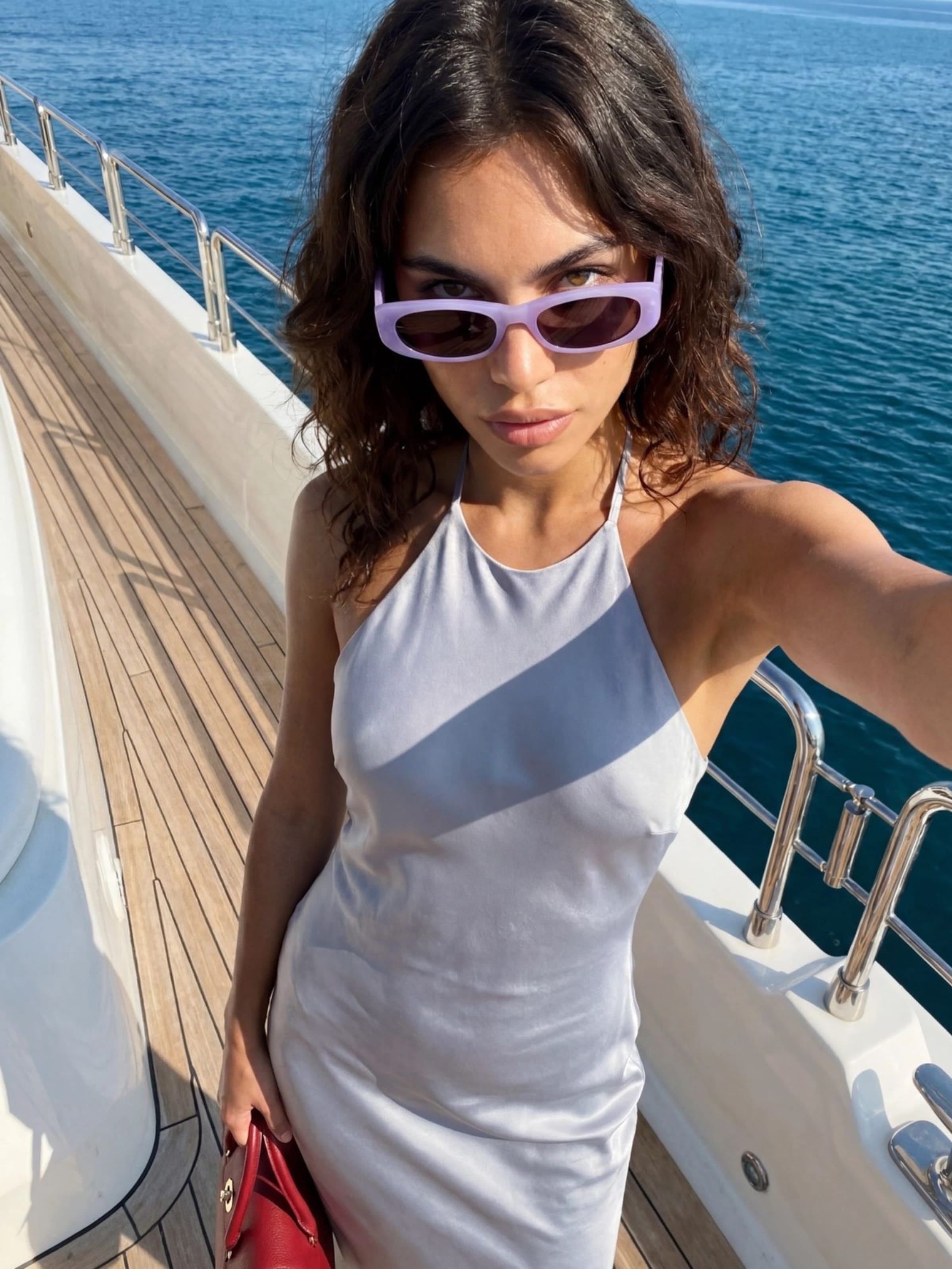 Fiona - Opal Satin Dress
