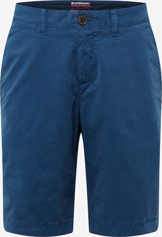 Superdry Regular Chino in Blauw: voorkant