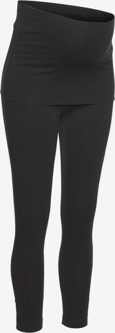 Neun Monate Skinny Umstandsleggings in Schwarz: predná strana