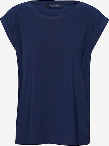 SISTERS POINT Shirt 'LOW-A' in Blauw: voorkant