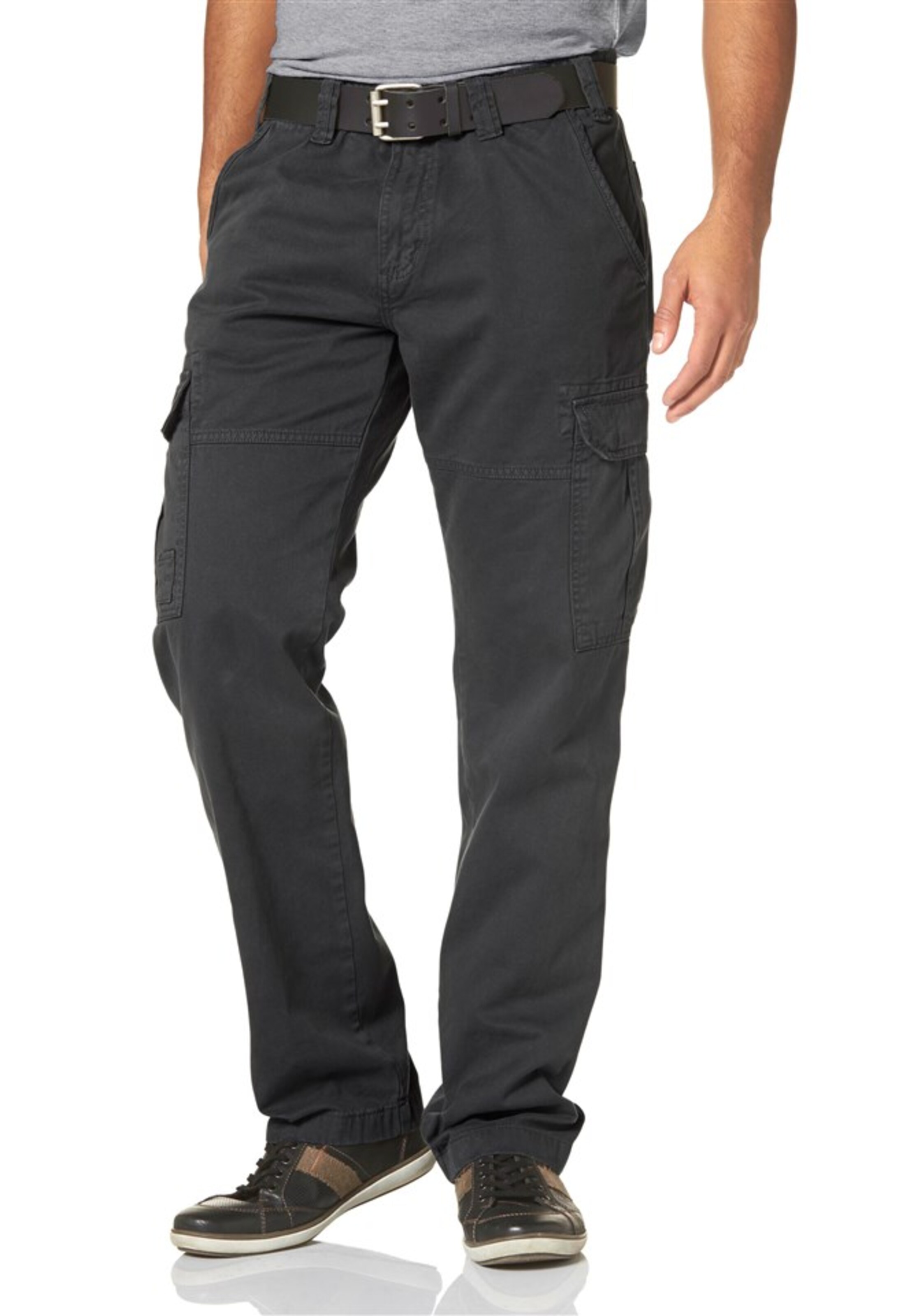 Man's World Loose fit Cargo Pants in Grey: front