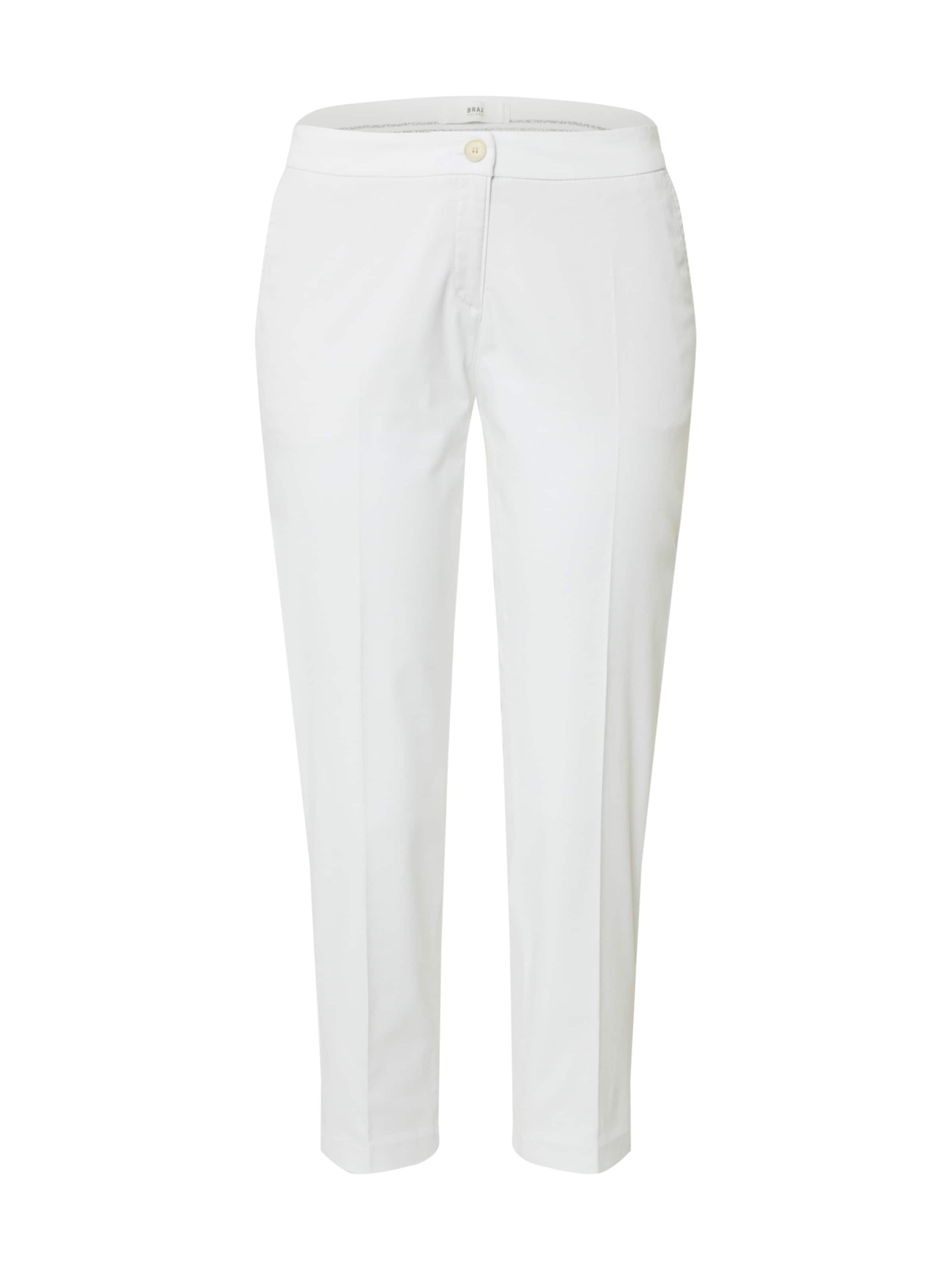 5X1nq Donna BRAX Pantaloni con piega frontale Maron in Bianco 