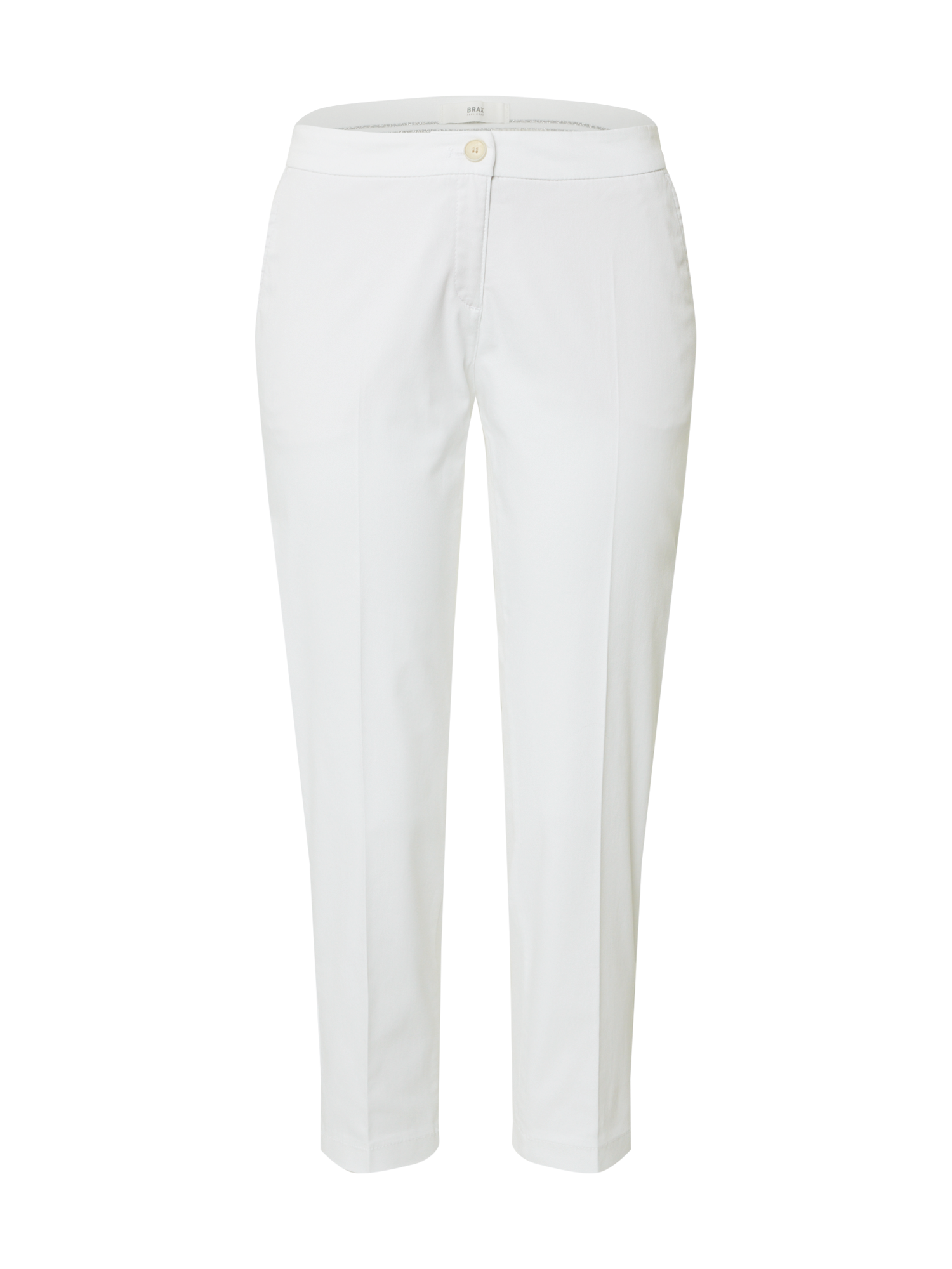 Donna PROMO BRAX Pantaloni con piega frontale Maron in Bianco 