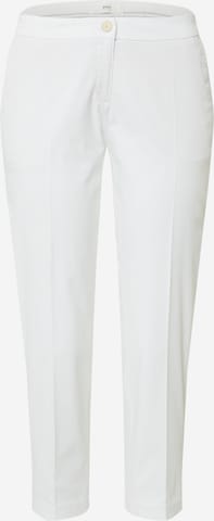 Pantaloni cu dungă 'Maron' de la BRAX pe alb: față