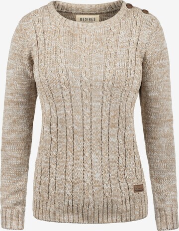 DESIRES Strickpullover 'Phia' in Beige: predná strana