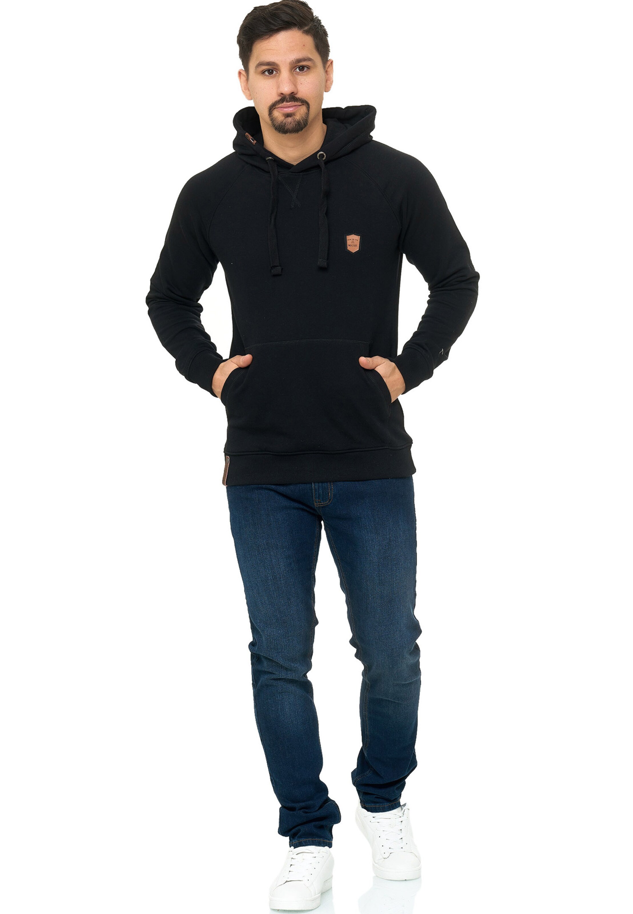INDICODE JEANS Sweatshirt 'Litcham' in Black