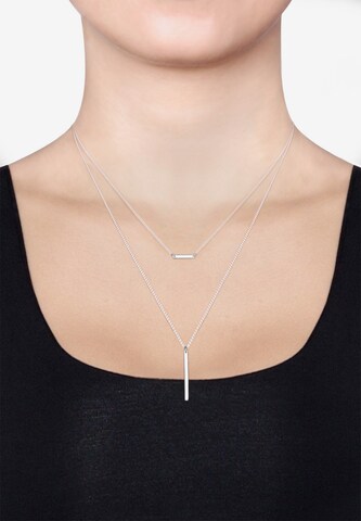 ELLI Necklace 'Geo Layer' in Silver