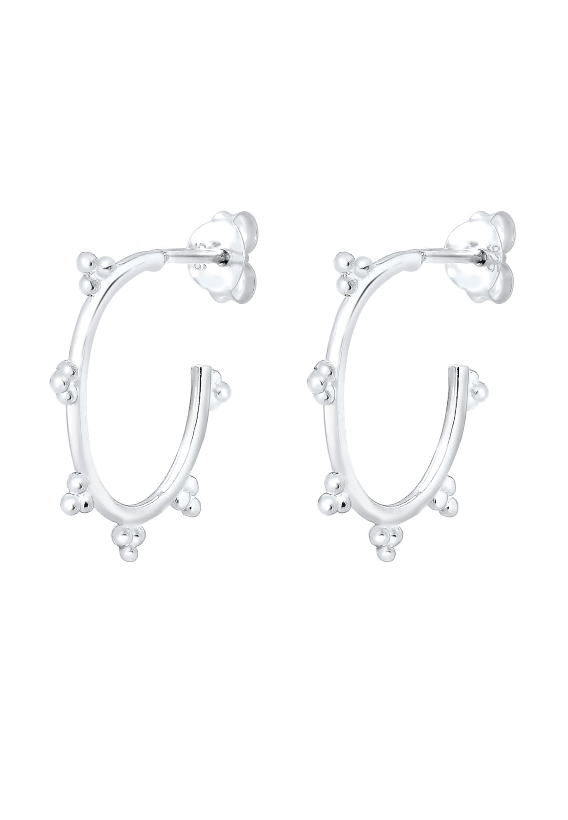 ELLI Earrings 'Creole' in Silver: front