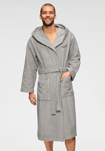 KangaROOS Long Bathrobe 'Cassidy' in Grey: front