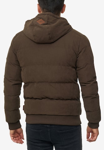 INDICODE JEANS Winter Jacket 'Adeline' in Brown