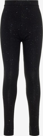 NAME IT Skinny Leggings 'Sille' in Zwart: voorkant