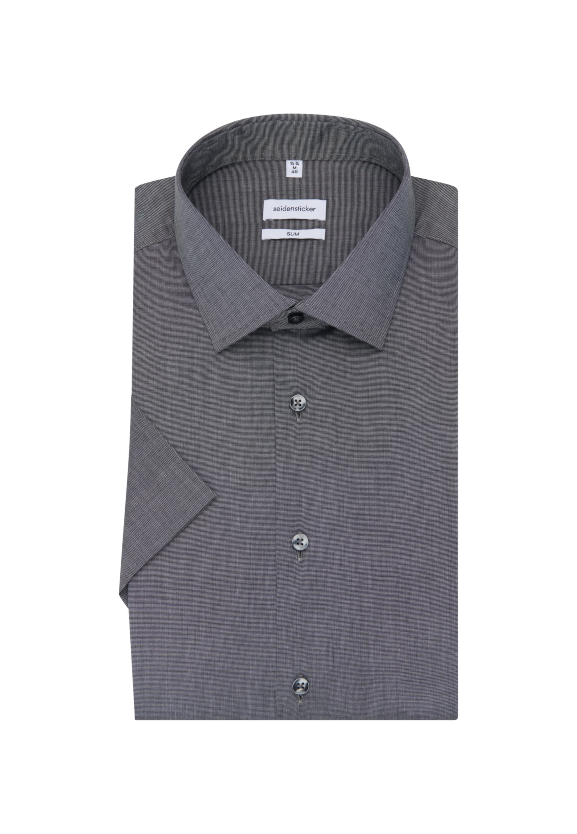 SEIDENSTICKER Slim fit Button Up Shirt in Grey