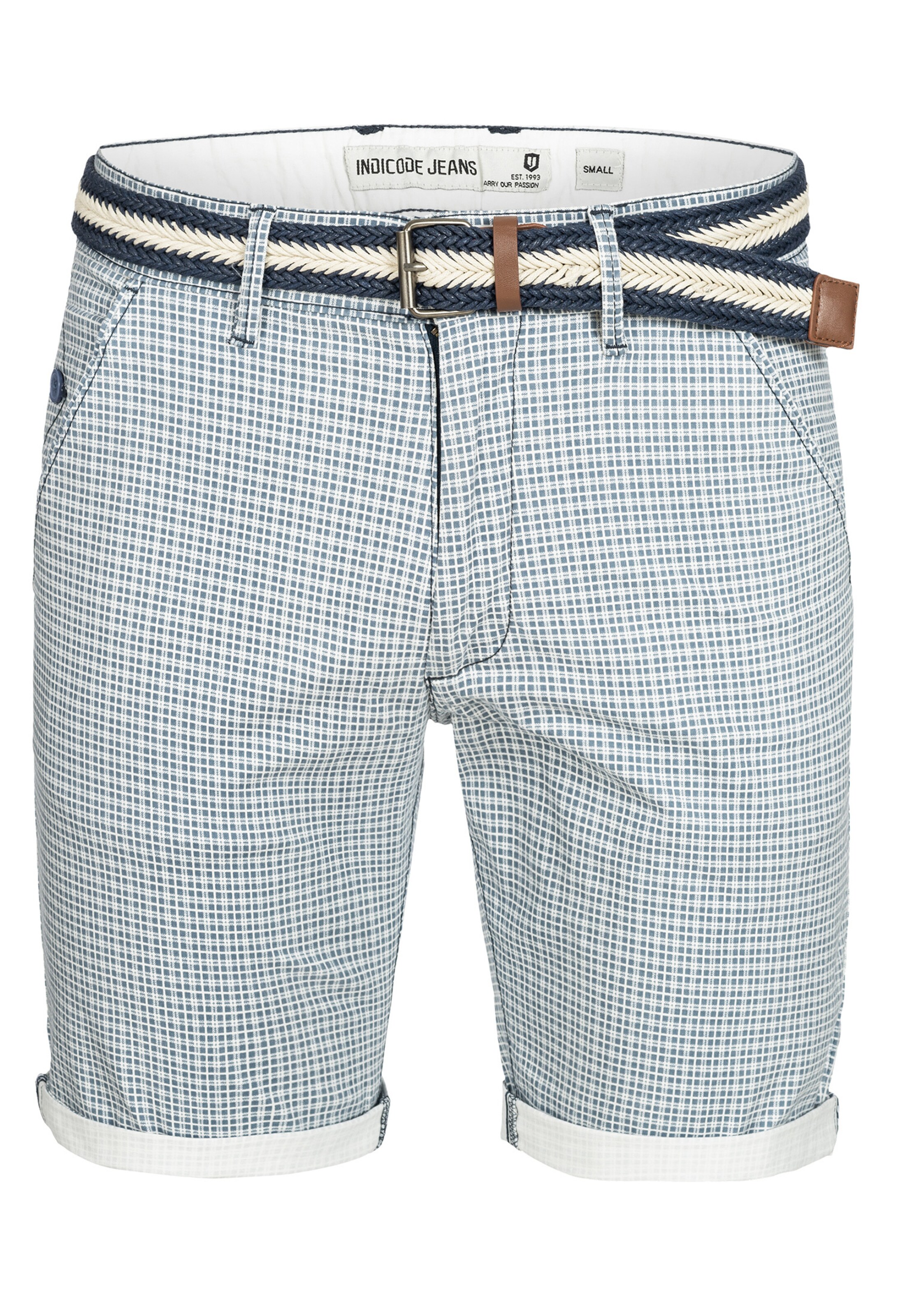 INDICODE JEANS Shorts 'Bourchier' in Blau: Vorderseite