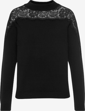 LASCANA Sweater in Black: front