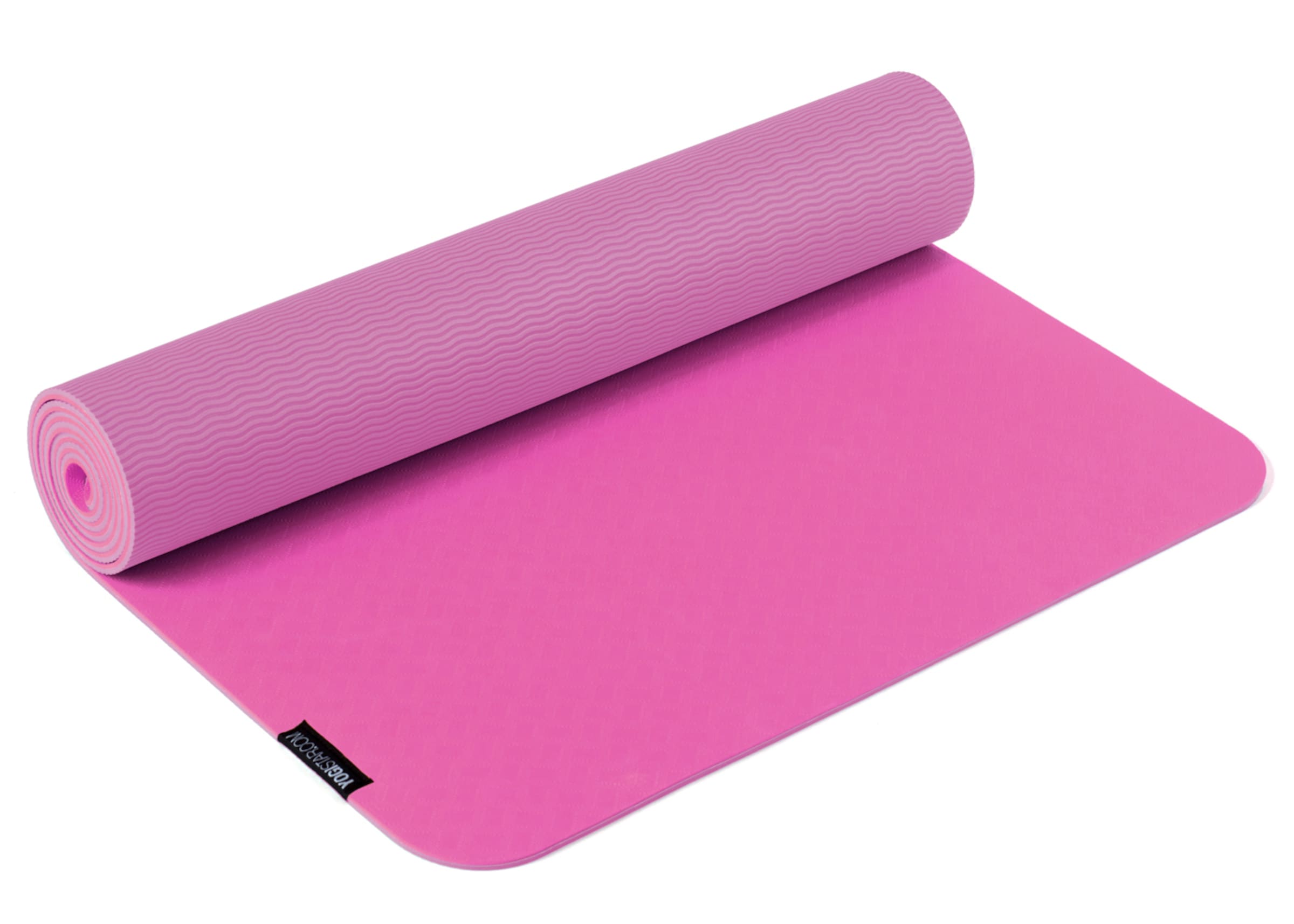 YOGISTAR.COM Yogamatte in Pink: Vorderseite