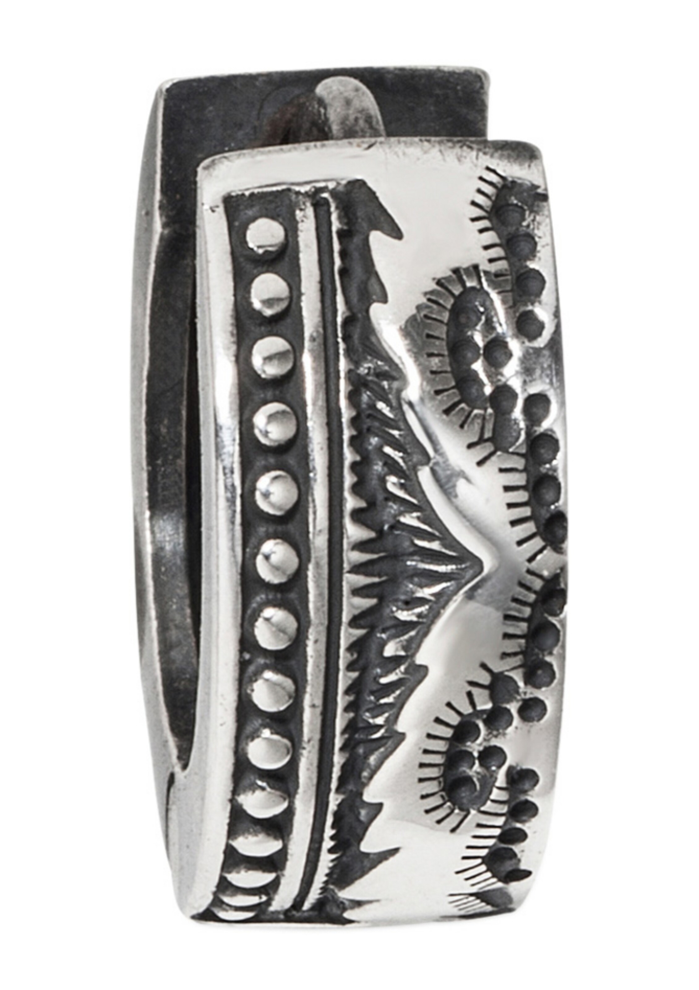 caï Ohrring in Silber: Vorderseite