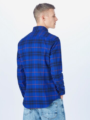 SEIDENSTICKER Slim fit Button Up Shirt in Blue