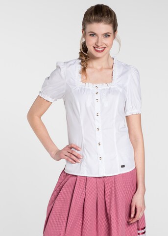 SPIETH & WENSKY Traditional Blouse 'Kabarett' in White: front