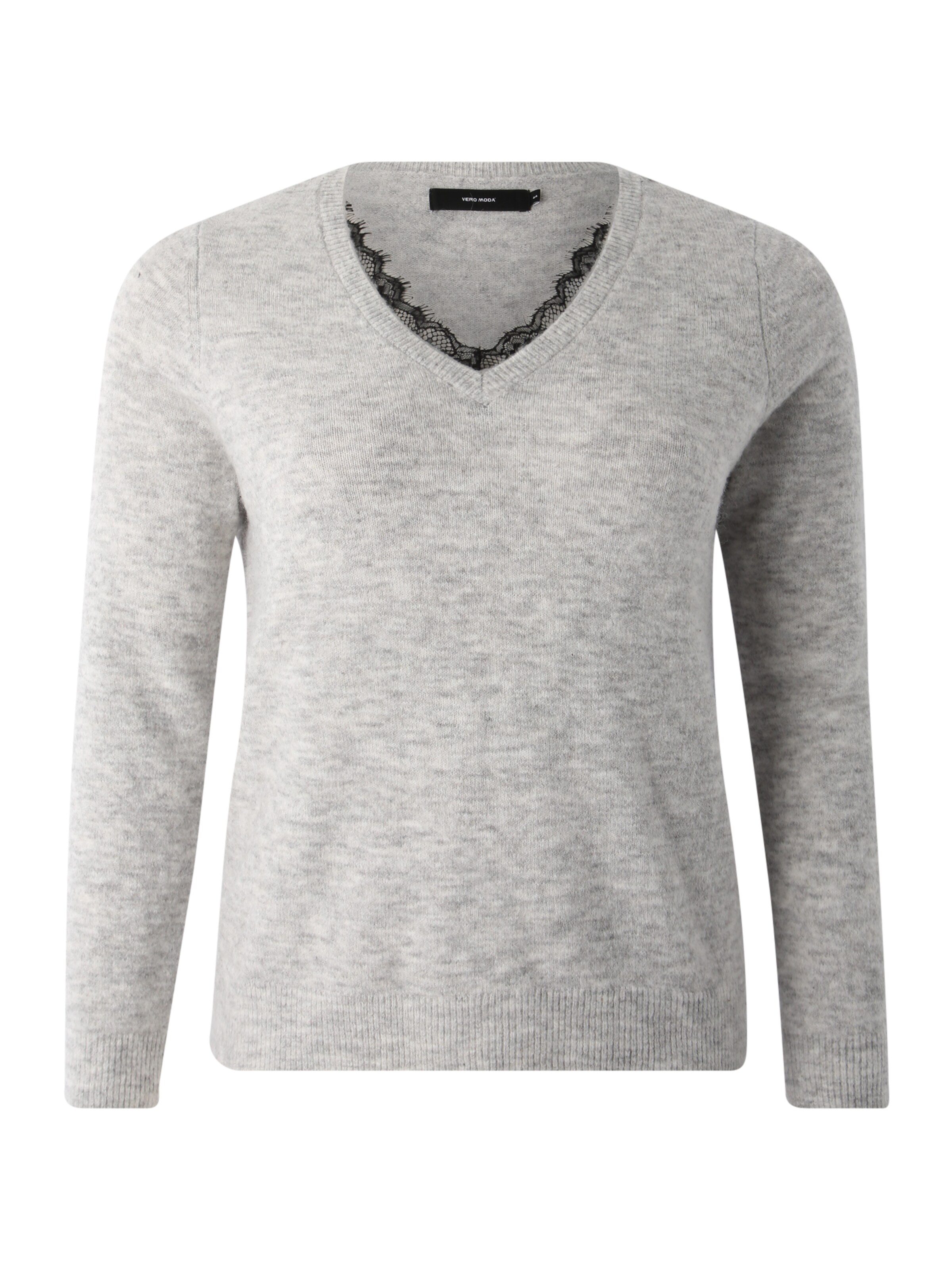 Vero Moda Curve - Trui 'IVA' in de kleur Grijs gemêleerd