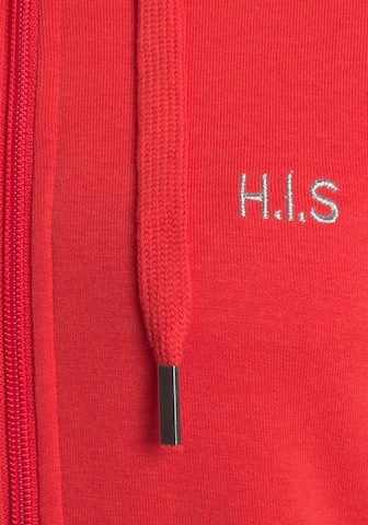 H.I.S Zip-Up Hoodie in Red