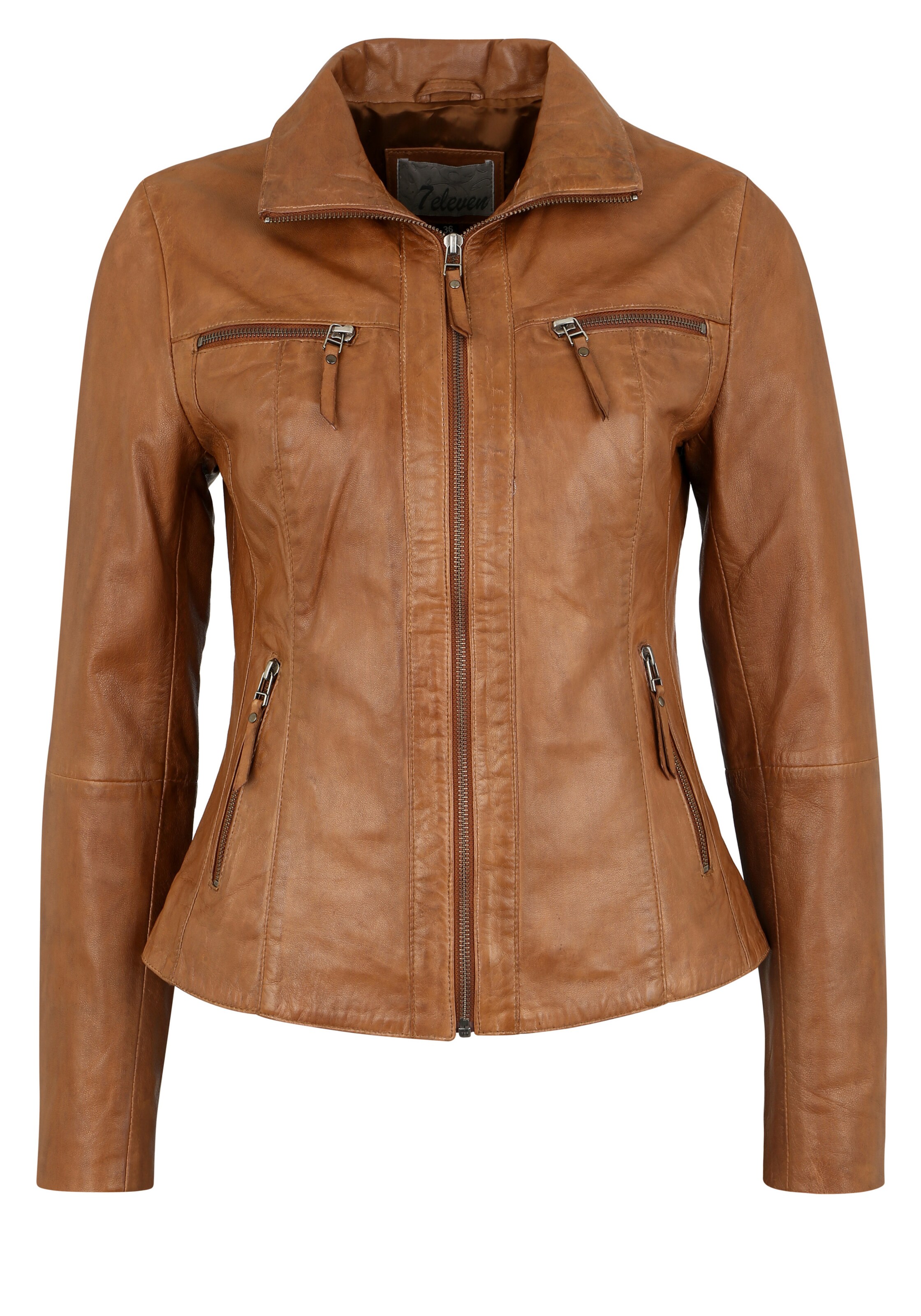 7ELEVEN Between-Season Jacket 'Funny' in Brown: front