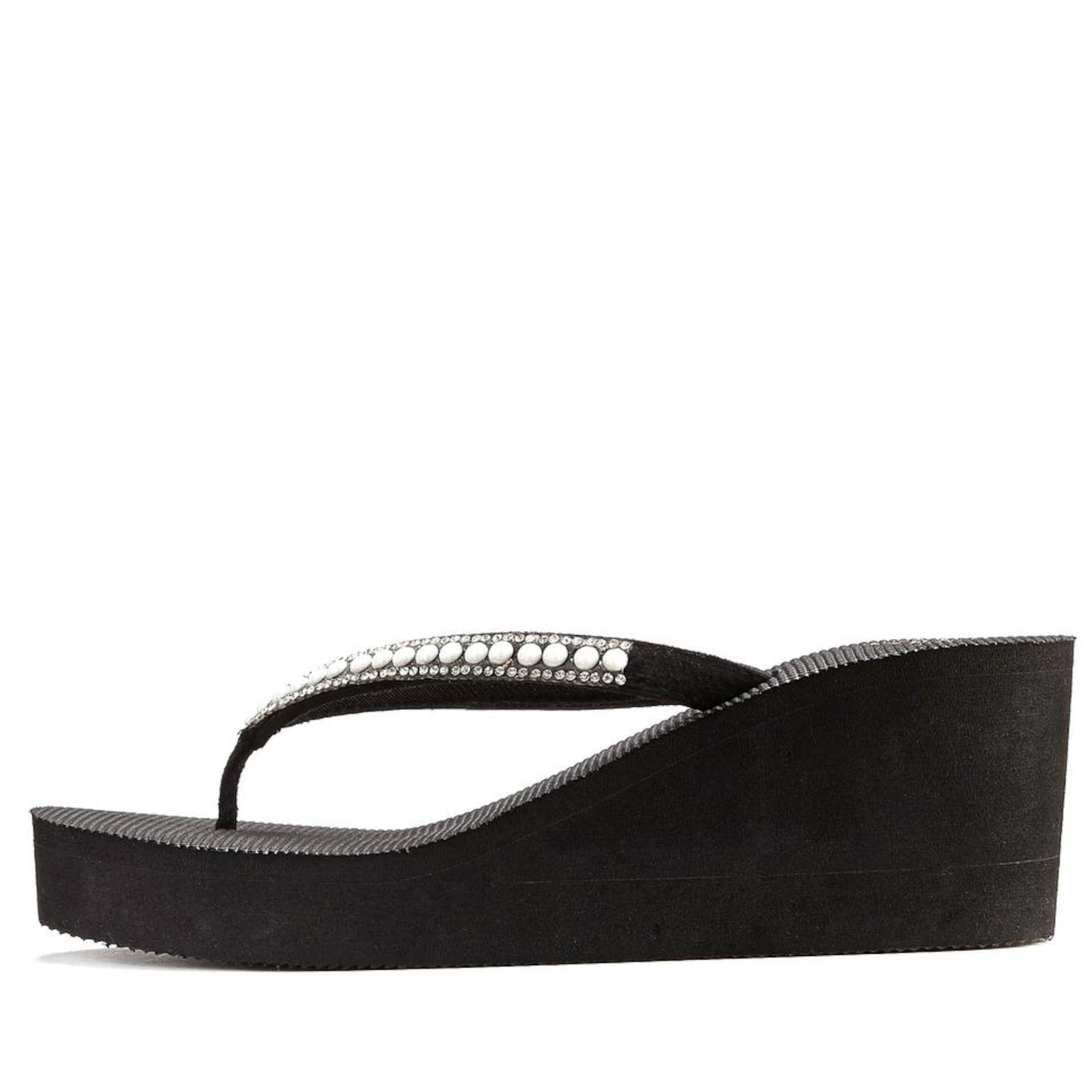 LASCANA T-Bar Sandals in Black: front