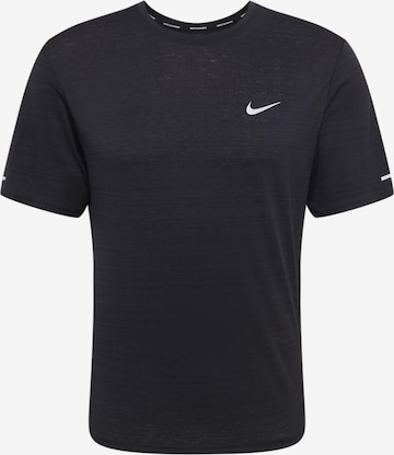 Tricou funcțional 'Miler' de la NIKE pe negru: față