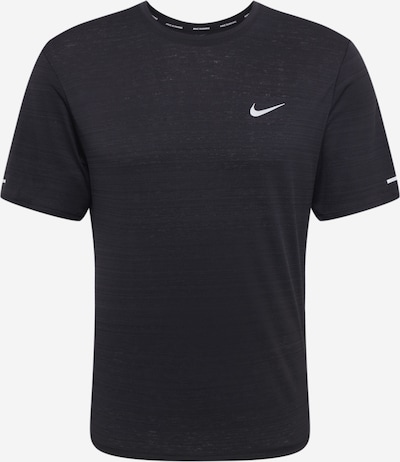 NIKE Sporta krekls 'Miler', krāsa - melns / balts, Preces skats