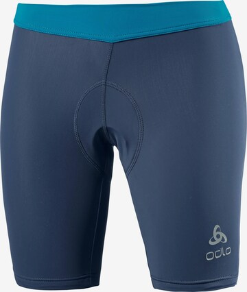 ODLO Skinny Workout Pants 'Breeze' in Blue: front