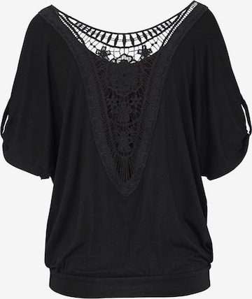 LASCANA Shirt in Schwarz