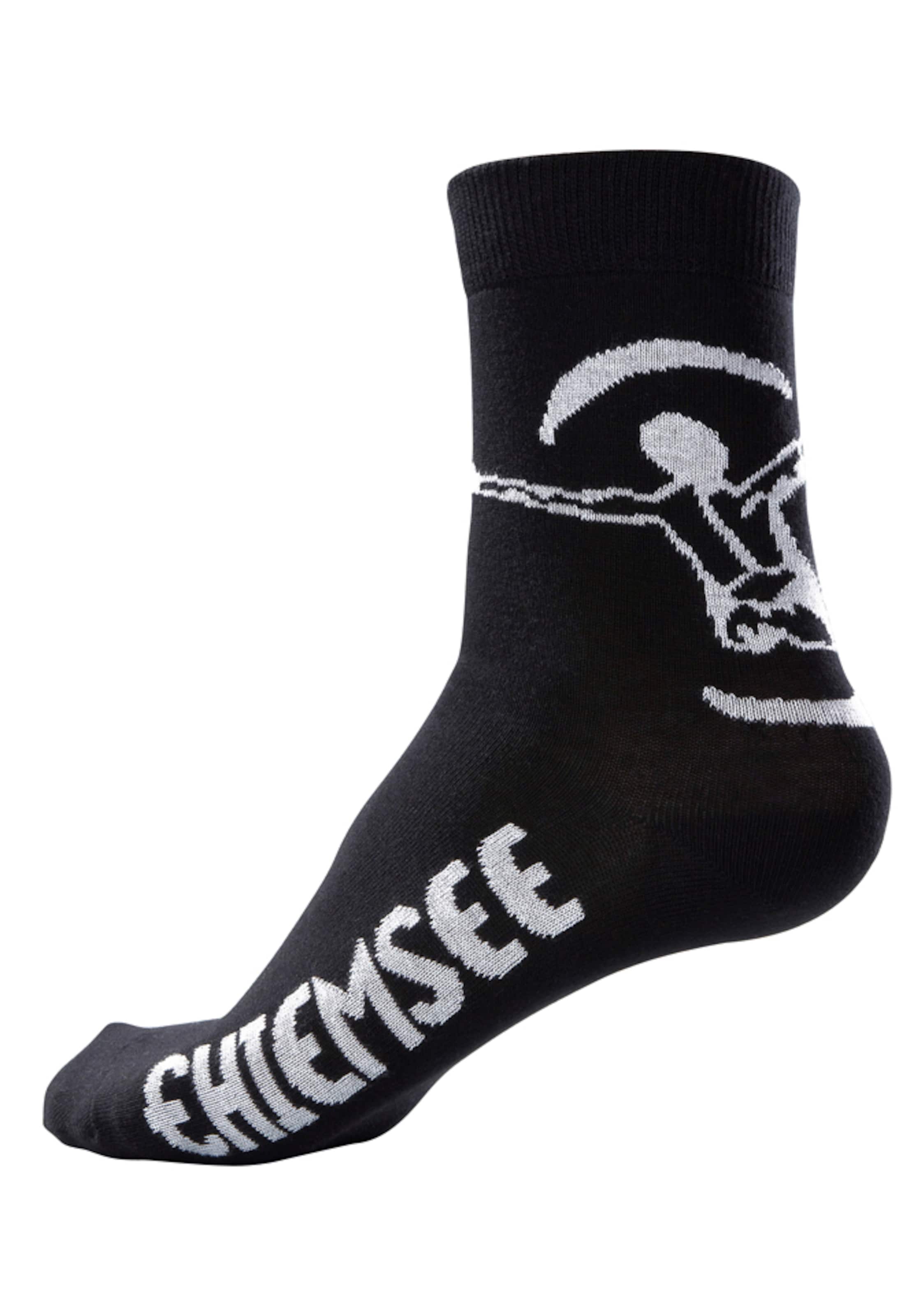CHIEMSEE Athletic Socks in Black: front