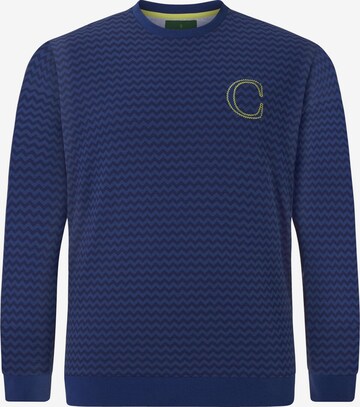 Charles Colby Sweatshirt ' Earl' in Blauw: voorkant