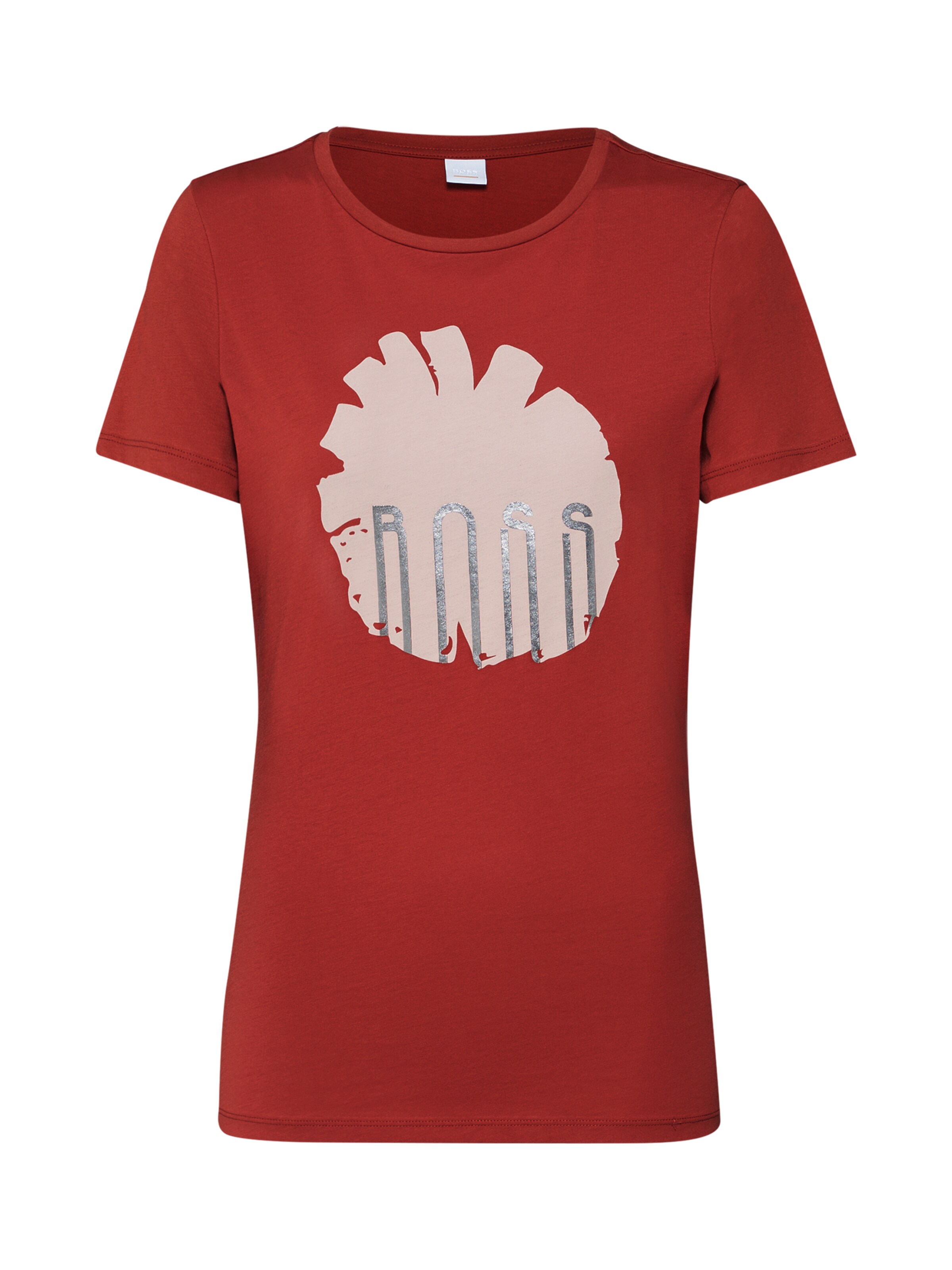 BOSS - Shirt 'Teblossom' in de kleur Rood