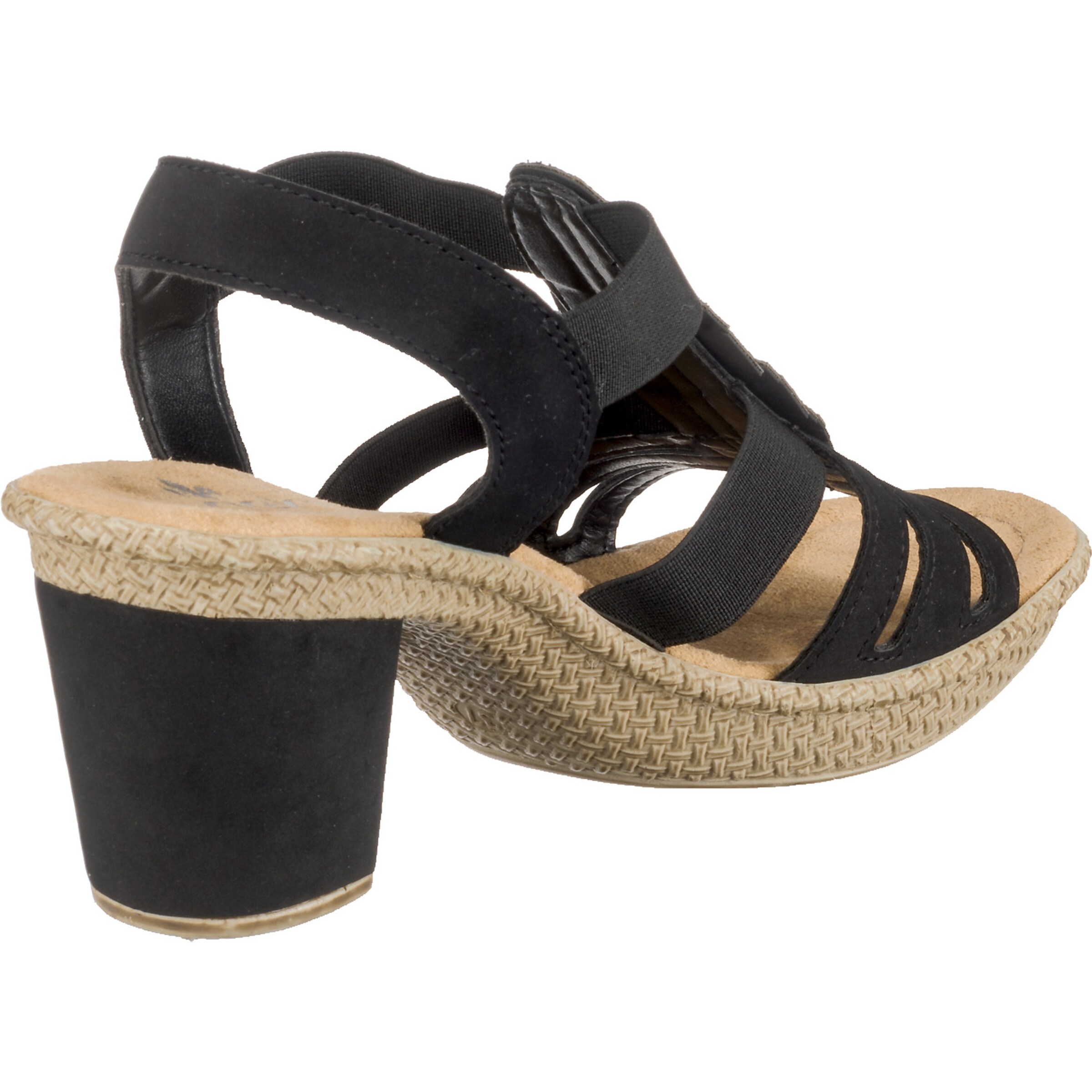 Rieker Strap Sandals in Black